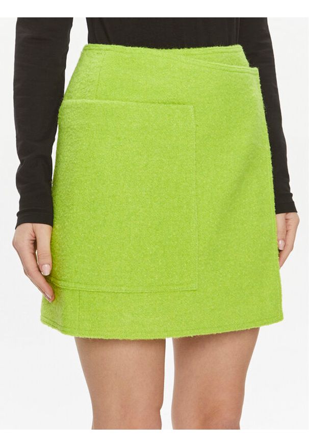 Samsoe & Samsoe - Samsøe Samsøe Spódnica mini Inez F23400012 Zielony Regular Fit. Kolor: zielony. Materiał: syntetyk