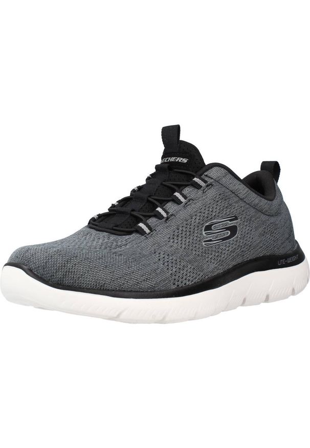 skechers - Buty Mężczyzna Skechers Summits czarny. Kolor: czarny, szary, wielokolorowy. Materiał: tkanina