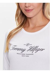 TOMMY HILFIGER - Tommy Hilfiger Bluzka WW0WW40527 Biały Slim Fit. Kolor: biały. Materiał: bawełna