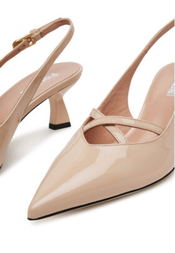 Pollini Czółenka SA10125C1MTB0122 Beżowy. Kolor: beżowy. Materiał: skóra