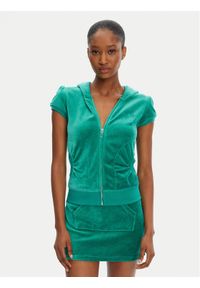 Juicy Couture Bluza Heritage JCGAS125021 Zielony Slim Fit. Kolor: zielony. Materiał: bawełna