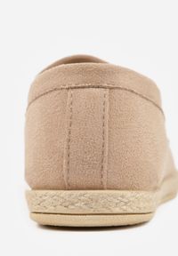 Born2be - Ciemnobeżowe Mokasyny Ozdobione Plecionką Fennata. Kolor: beżowy. Wzór: aplikacja. Styl: klasyczny, boho #6