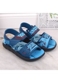 zaxy - Komfortowe sandały chłopięce pachnące niebieskie Superman Zaxy JJ385009. Kolor: niebieski. Materiał: guma. Wzór: motyw z bajki #7