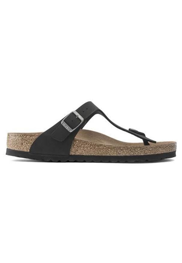 Japonki damskie Birkenstock Gizeh Bfbc. Okazja: na plażę. Kolor: czarny. Materiał: syntetyk, materiał. Styl: sportowy