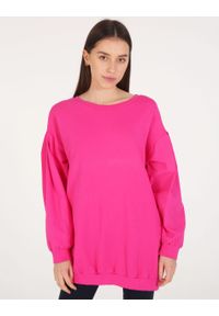 Unisono - DŁUŻSZA BLUZA 226-2388 FUXIA. Materiał: elastan, bawełna. Długość: długie