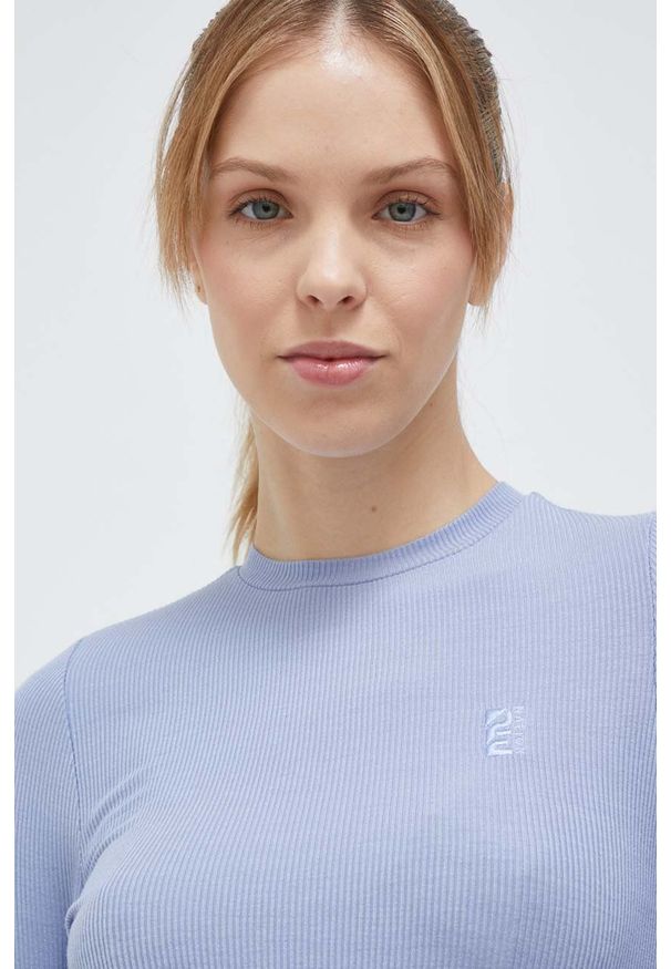 P.E Nation longsleeve Free Play damski kolor fioletowy. Kolor: fioletowy. Materiał: materiał, wiskoza, dzianina, skóra, prążkowany. Długość rękawa: długi rękaw
