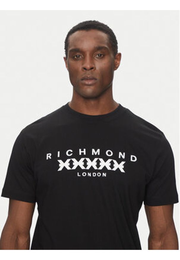 Richmond X T-Shirt UMP25004TS Czarny Regular Fit. Kolor: czarny. Materiał: bawełna