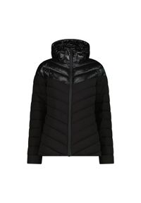 Kurtka puchowa z kapturem na zamek Sorona Aura damska CMP. Typ kołnierza: kaptur. Kolor: czarny. Materiał: puch. Sport: turystyka piesza #1