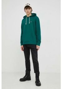 Levi's® - Levi's bluza bawełniana męska kolor zielony z kapturem gładka. Okazja: na spotkanie biznesowe. Typ kołnierza: kaptur. Kolor: zielony. Materiał: bawełna. Wzór: gładki. Styl: biznesowy #3