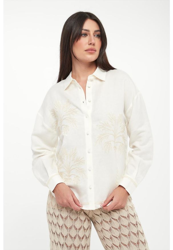 Twinset U&B - Koszula damska lniana TWINSET U&B. Materiał: len