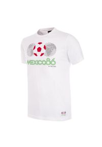 COPA FOOTBALL - Koszulka dla dorosłych - Emblemat Mistrzostw Świata Meksyk 1986 - Biały. Kolor: biały. Sport: piłka nożna