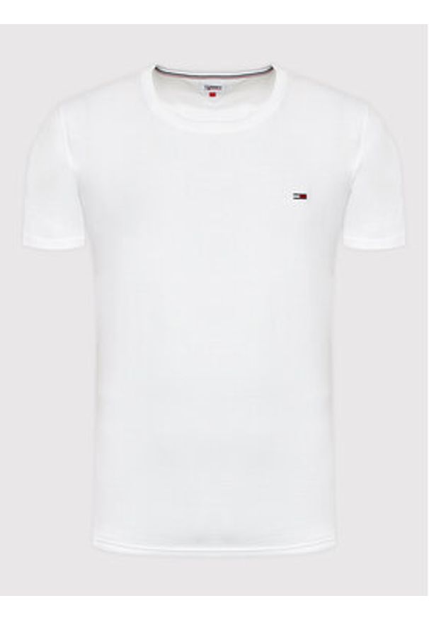 Tommy Jeans Komplet 2 t-shirtów DM0DM15381 Biały Slim Fit. Kolor: biały. Materiał: bawełna