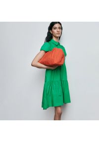 Reserved - Koszulowa sukienka - Zielony. Kolor: zielony. Typ sukienki: koszulowe #1