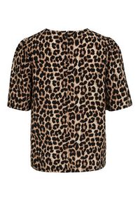 Vila Bluzka Liopana 14105564 Brązowy Regular Fit. Kolor: brązowy. Materiał: lyocell #4