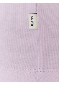 Guess Jeans T-Shirt W4YI02 J1314 Fioletowy Slim Fit. Kolor: fioletowy. Materiał: bawełna