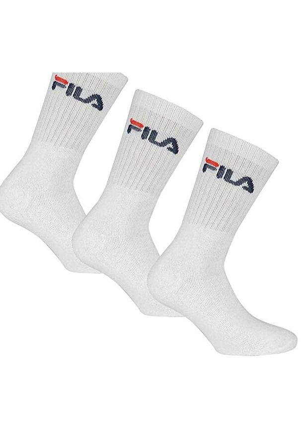 Unisex Fila Tennis Socks 3-Pack White, rozmiar 35-38. Kolor: biały. Sport: tenis