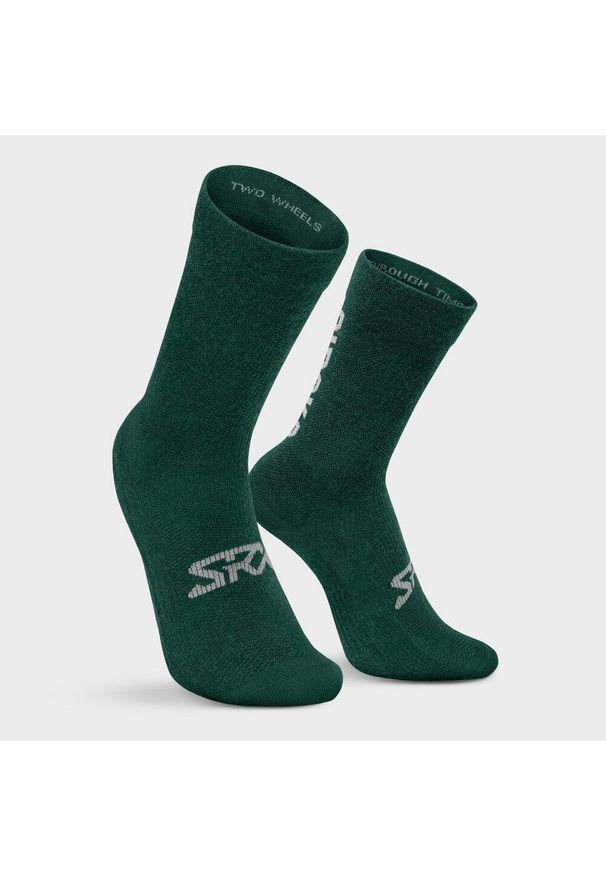 SIROKO - Skarpetki rowerowe unisex z wełną merino SRX Arbor Si. Kolor: zielony. Materiał: wełna. Sport: kolarstwo