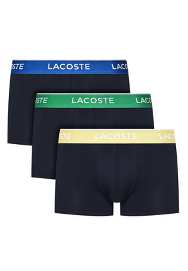 Lacoste Komplet 3 par bokserek 5H1297 Granatowy. Kolor: niebieski. Materiał: bawełna