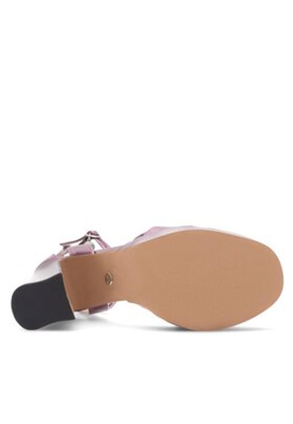Nine West Sandały Aahida ZL23002CC Fioletowy. Kolor: fioletowy. Materiał: skóra
