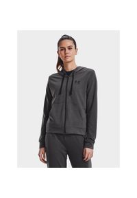 Bluza sportowa damska Under Armour Rival Terry Full Zip Hoodie. Typ kołnierza: kaptur. Kolor: szary. Sport: fitness