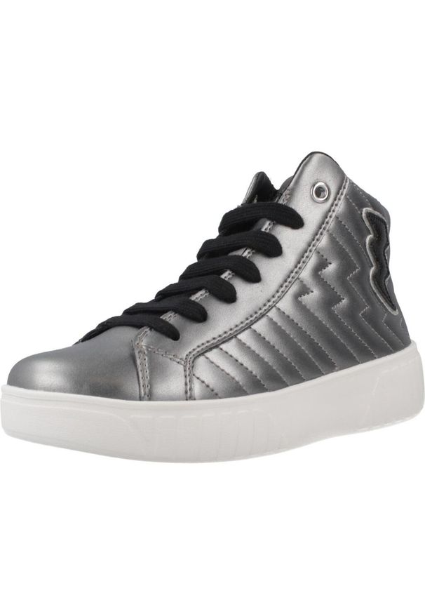 Geox - Buty GEOX J MIKIROSHI GIRL Srebrny. Kolor: szary. Materiał: syntetyk, tkanina. Sport: turystyka piesza