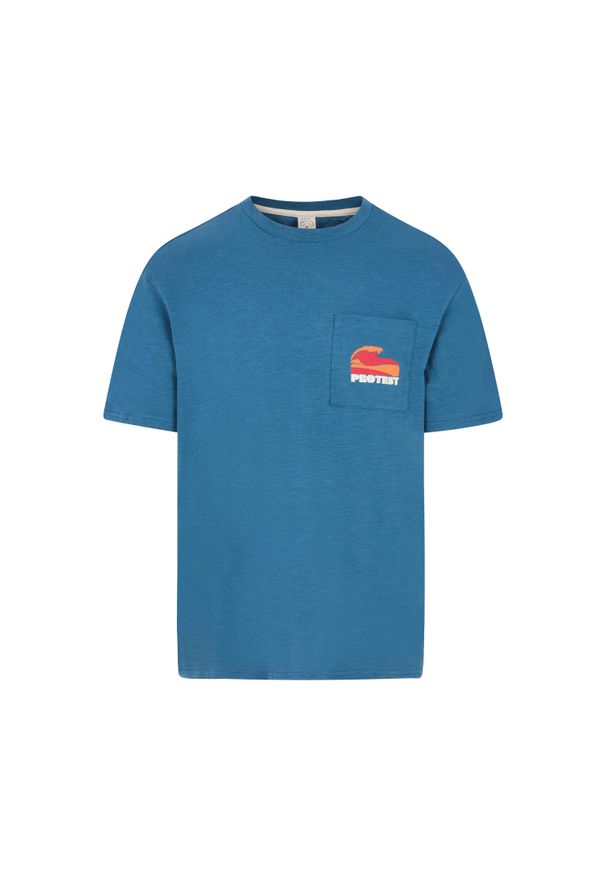 Koszulka Protest Jake. Kolor: niebieski. Sport: turystyka piesza