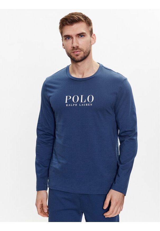 Polo Ralph Lauren Longsleeve 714899614002 Granatowy Regular Fit. Typ kołnierza: polo. Kolor: niebieski. Materiał: bawełna. Długość rękawa: długi rękaw