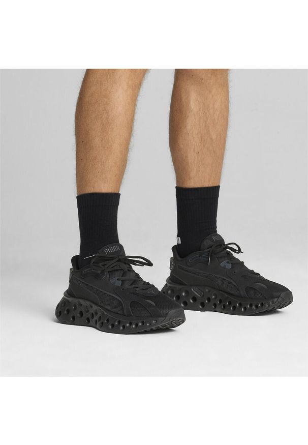 Puma - Buty do biegania unisex SOFTRIDE Frequence PUMA Black Flat Dark Gray. Kolor: wielokolorowy, czarny, szary. Materiał: materiał, syntetyk
