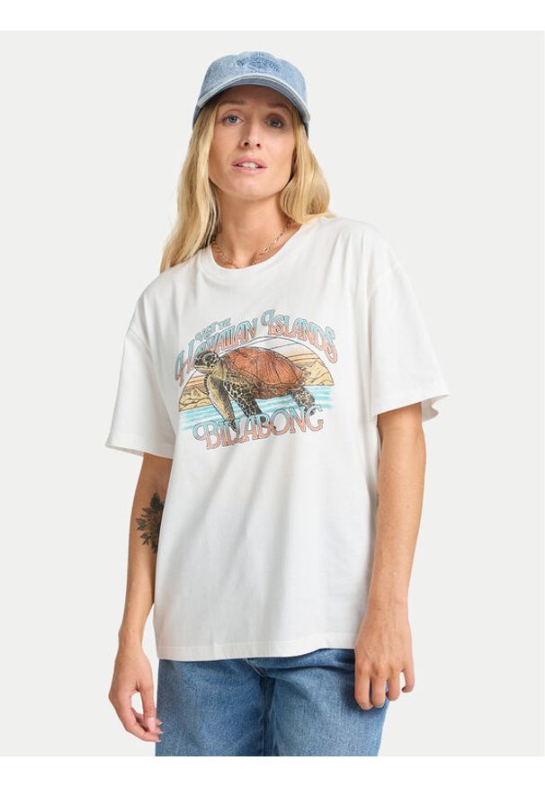 Billabong T-Shirt On Vacay EBJZT00468 Biały Regular Fit. Kolor: biały. Materiał: bawełna