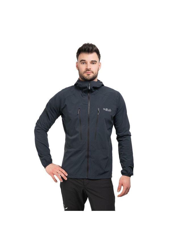 Kurtka softshell męska Rab Borealis. Kolor: niebieski. Materiał: softshell