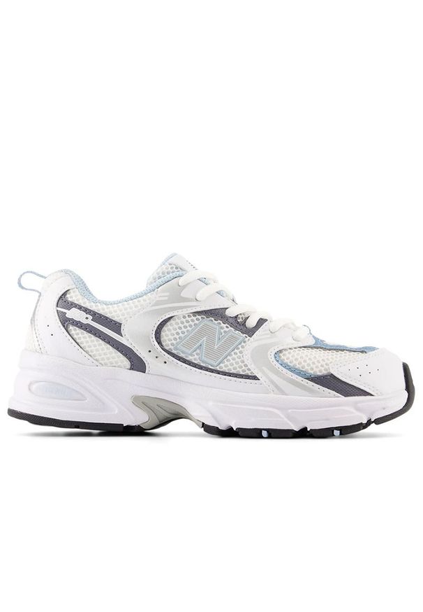 Buty New Balance GR530RA - białe. Okazja: na co dzień. Kolor: biały. Materiał: guma, materiał, syntetyk. Szerokość cholewki: normalna