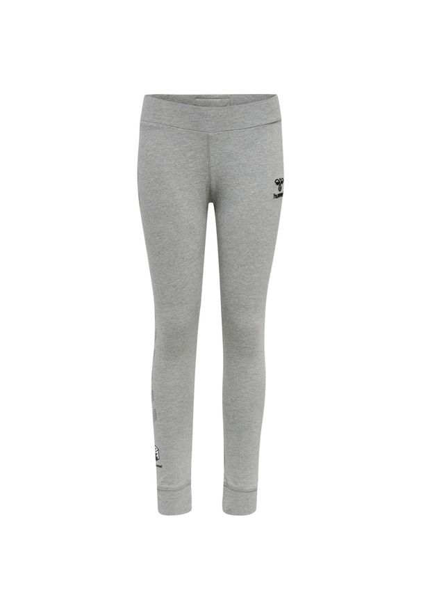 Dziecięce legginsy bawełniane Hummel Move Grid. Kolor: szary. Materiał: bawełna. Styl: młodzieżowy