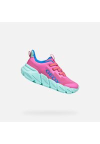 Geox - Buty GEOX J FLEXYPER FAST GIRL Rose. Okazja: na co dzień. Kolor: niebieski, różowy, wielokolorowy. Materiał: syntetyk, tkanina