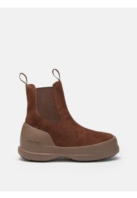 Sztyblety damskie Moon Boot LUNA CHELSEA SUEDE. Kolor: brązowy