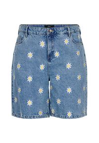 Zizzi Szorty jeansowe J10957B Niebieski Regular Fit. Kolor: niebieski. Materiał: jeans, bawełna #5