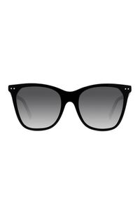 CELINE - Czarne okulary przeciwsłoneczne. Kolor: czarny. Wzór: aplikacja, geometria #3