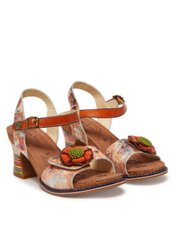 Laura Vita Sandały Decbyo 22 Pomarańczowy. Kolor: pomarańczowy. Materiał: skóra