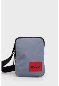 Hugo - HUGO saszetka kolor szary. Kolor: szary. Materiał: bawełna