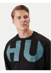 Hugo - HUGO Bluza Nalfcrew 50552496 Czarny Loose Fit. Kolor: czarny. Materiał: bawełna #4