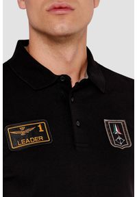 Aeronautica Militare - AERONAUTICA MILITARE Czarny męski longsleeve polo Piqué Patches, Rozmiar 3XL. Typ kołnierza: polo. Kolor: czarny. Materiał: bawełna. Długość rękawa: długi rękaw. Wzór: aplikacja. Styl: klasyczny #6