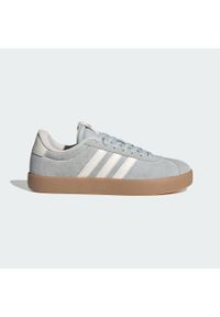 Adidas - Buty VL Court 3.0. Kolor: wielokolorowy, szary, biały, brązowy. Materiał: skóra. Sport: turystyka piesza #2