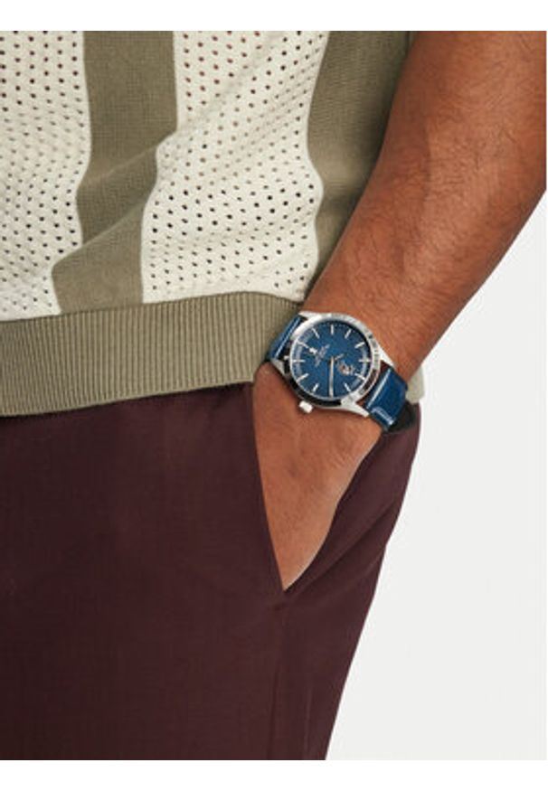 U.S. Polo Assn. Zegarek Yale USP7371BL Niebieski. Kolor: niebieski. Materiał: skóra