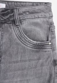 Born2be - Szare Szerokie Jeansy z Wysokim Stanem z Bawełną i Domieszką Wiskozy Jenninne. Stan: podwyższony. Kolor: szary. Długość: długie. Wzór: gładki. Styl: klasyczny #2