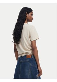 Desigual T-Shirt Brandy 25SWTK17 Écru Regular Fit. Materiał: bawełna