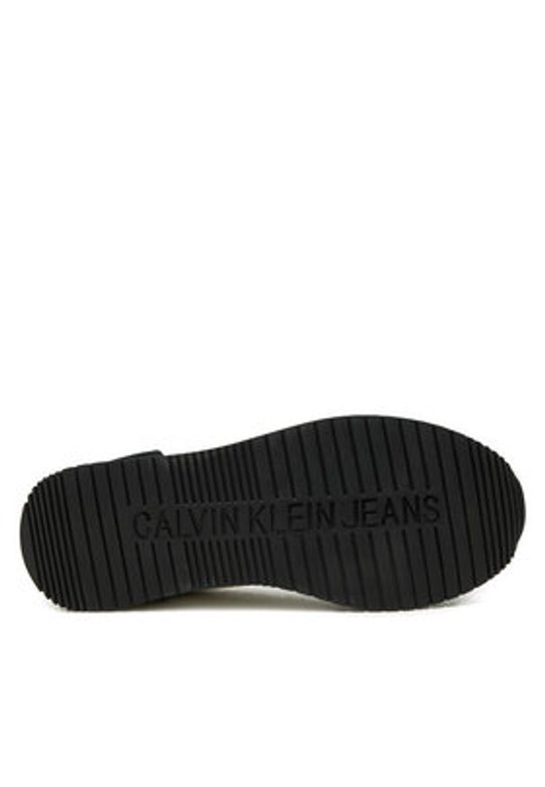 Calvin Klein Jeans Sneakersy Runner Laceup Low Mix Mg YW0YW01798 Biały. Kolor: biały. Materiał: skóra, zamsz