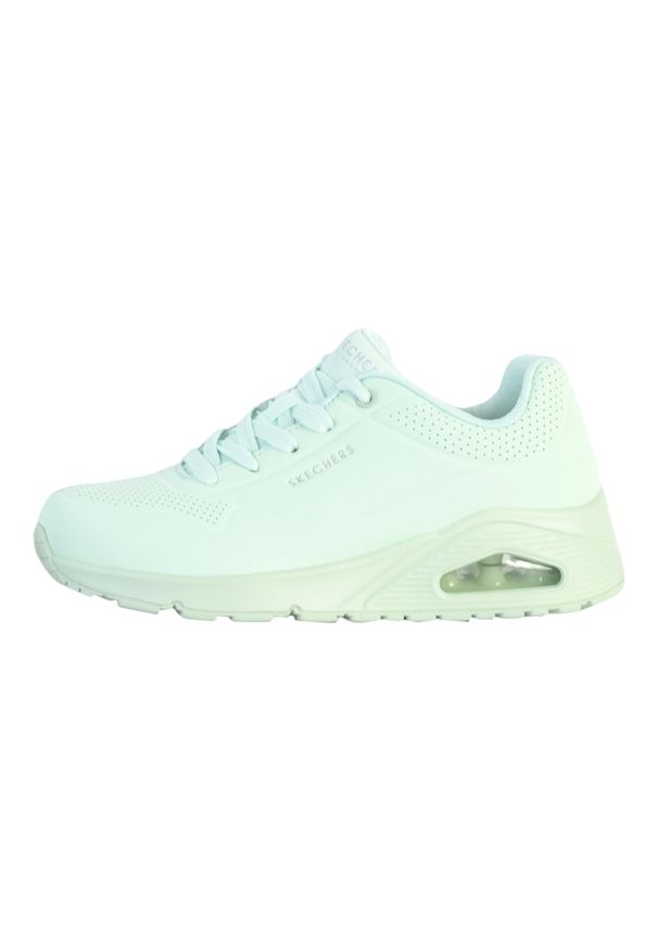 skechers - Buty do chodzenia damskie Skechers Uno Frosty Kicks. Zapięcie: sznurówki. Kolor: biały, wielokolorowy, zielony. Materiał: materiał, syntetyk, tkanina. Szerokość cholewki: normalna. Sport: turystyka piesza