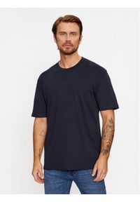 Lindbergh T-Shirt 30-400239 Granatowy Relaxed Fit. Kolor: niebieski. Materiał: bawełna