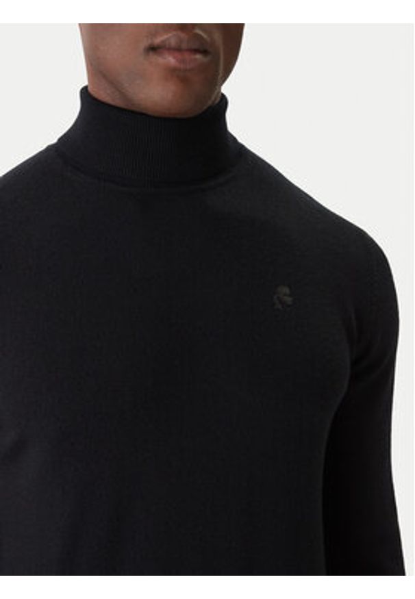 Karl Lagerfeld - KARL LAGERFELD Golf 655058 554399 Czarny Regular Fit. Typ kołnierza: golf. Kolor: czarny. Materiał: wełna