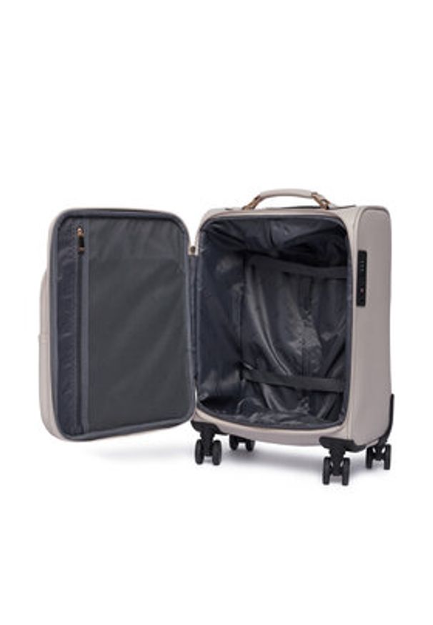 Guess Walizka kabinowa Norom Travel TWSN90 91983 Beżowy. Kolor: beżowy. Materiał: skóra