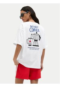 JJXX T-Shirt Nina 12273776 Biały Loose Fit. Kolor: biały. Materiał: bawełna #3